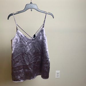 purple,velvet ,spaghetti strap crop top